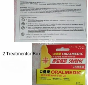 6/10 PACKS X OralMedic Mouth Ulcer Treatment Gel Stick 2 Treatments/Box USA - Picture 1 of 8