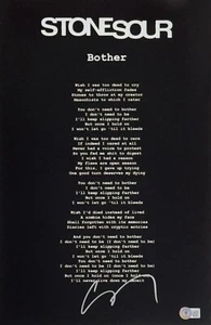 Corey Taylor Signed Autograph Stone Sour Bother 11x17 Lyric Photo Poster BAS - Picture 1 of 3