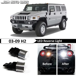 White High Power Reverse Backup 3157 LED Lights Bulb Fits Hummer H2 2003-2009 - Picture 1 of 12
