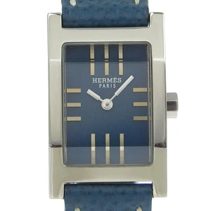 HERMES TA1.210 tandem Watches BlueDial Stainless Steel/leather Quartz Anal... - Picture 1 of 8