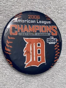 2006 Detroit Tigers AL Champions MLB World Series Baseball Pin Button Pinback - Picture 1 of 5