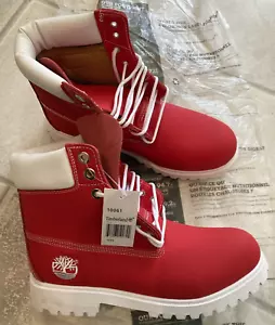 Nuevo sin Caja Timberland 6" Premium Rojo/Blanco Botas Impermeables Para Hombre EE. UU. 11M - Imagen 1 de 3