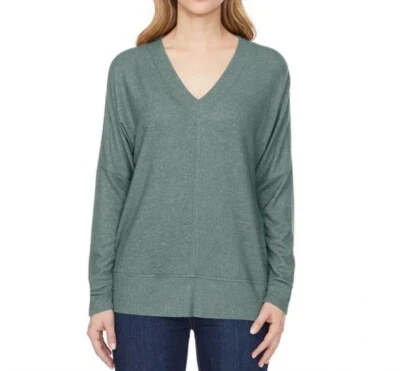 Blusa Buffalo Feminina Acolhedora Decote V Manga Longa, Verde, Tamanho XXL - Imagem 1 de 4
