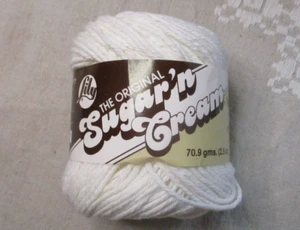 Lily Sugar'n Cream, White, 100% cotton, 4 Ply, Worsted, 2.5 oz - Picture 1 of 7
