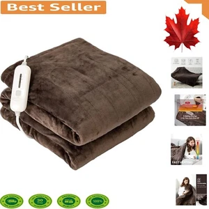 Premium 50" x 60" Electric Heated Blanket Throw - Soft Flannel, 3 Heating Levels - Bild 1 von 9