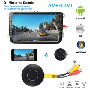 5G Wireless Car WIFI Display Dongle Miracast Airplay Screen Mirroring HDMI RCA - Picture 1 of 12