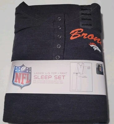 NFL Denver Broncos Conjunto de 2 Piezas Para Mujer Dormir Salón Top + Pantalón Gris Talla M Nuevo con Etiquetas Foto 1 de 4