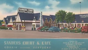 Sanders Court & Cafe - Corbin, Kentucky - unposted linen - Picture 1 of 3