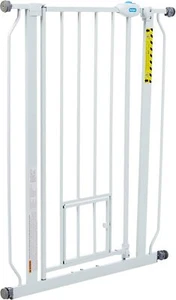Tall Walk Through Pet Gate with Small Pet Door, Includes 4-Inch Extension Kit - Picture 1 of 6
