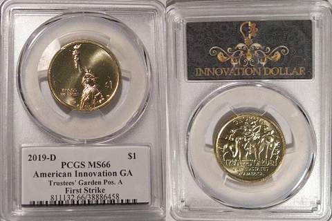2019 D Innovation Dollar $1 GA Trustees Garden PCGS MS66 First Strike Position A Cover