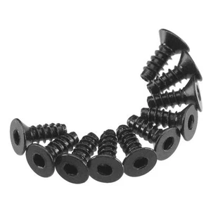 Axial AXA464 Black Hex Socket Tap Flat Head Screws(10) M3x8mm: 1/10 Yeti - Picture 1 of 1