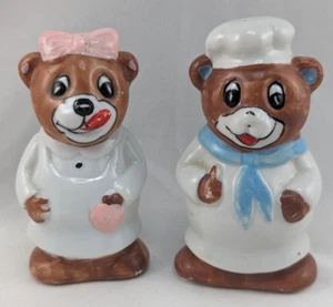 Vintage Teddy Bear Salt and Pepper Shakers 3.5" Tall - Picture 1 of 7