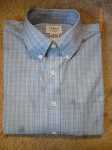 L.L. Bean Pinpoint Oxford Hemd, Langarm Slim Fit Tattersall - knitterfrei - Bild 1 von 8