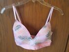 Hurley Pink Floral Padded Wireless T-Shirt Bra 34C