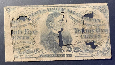 1863 US 25 Cents Fractional Currency - Image 1 of 2