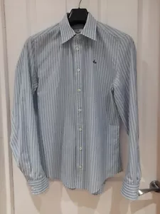 Vivienne Westwood MAN London Baby Blue Stripes Shirt Made In Italy Size 50 16.6" - Picture 1 of 12