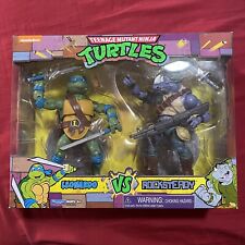 NEW OPEN BOX Playmates Toys Teenage Mutant Ninja Turtles -Leonardo vs Rocksteady