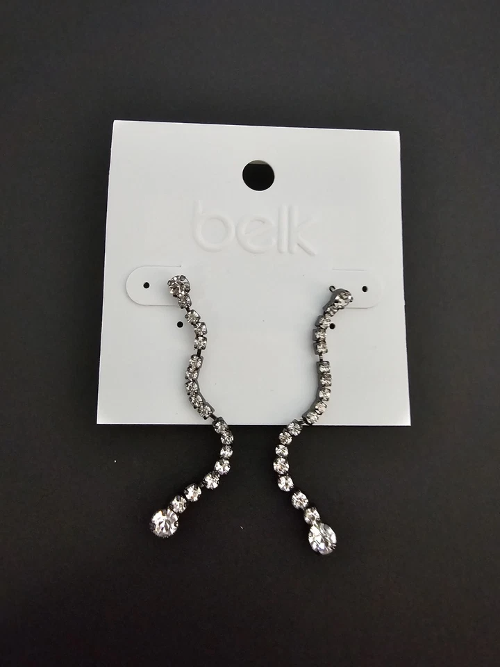 Белк гематит серьги тон стойка назад подвеской - очень легкий - Изображение 1 из 4