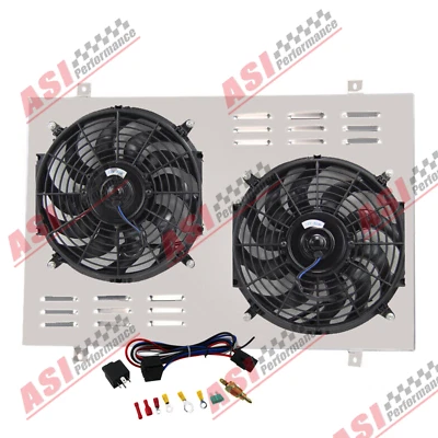 Aluminum Shroud & Fan & Relay For 1983-97 FORD F-100/F-150/F-250/F-350 Bronco V8 Foto 1 de 4