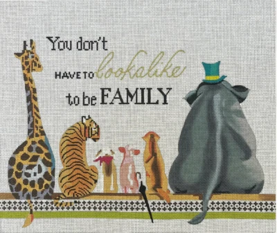 Needlepoint Handpainted Colors of Praise Family 12x9 - Image 1 of 4