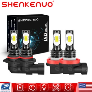 Combo 2-Sides 9005+H11 LED Headlight High Low Beam Bulbs Kit 6000K Super Bright - Picture 1 of 12
