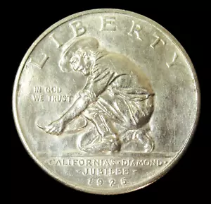 1925 S California Diamond Jubilee Commemorative Silver Half Dollar - Picture 1 of 2