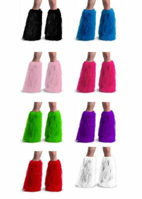 Women's Faux Fur Boot Sleeves Halloween Costume Accessory Foto 1 de 4