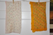 Vintage Lot of 2 Scarves Antique Bicycles Dancers