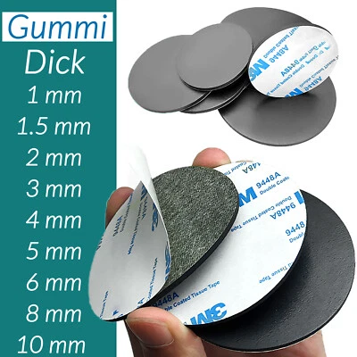 Selbstklebende Gummi Pads Antirutsch Möbel Boden Stuhlbeine Protector Ø 5~100 mm - Bild 1 von 4