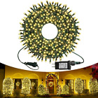 300 Led Christmas Lights, 99ft Connective Green Wire Fairy Lights, Plug In 8 Lig