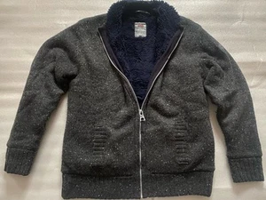 Herren Strickjacke *übergangsjacke * Schwarz/grau -innen gefüttert - Bild 1 von 8