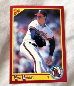 Spartito 1990 Jim Abbott New California Angels #330 - Foto 1 di 2