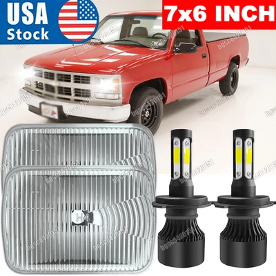 2x Faros LED 7x6" para Chevy C1500 C2500 C3500 K1500 K2500 K3500 1988-1999 Foto 1 de 4