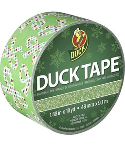 Holiday Bows Green Polka Dot Christmas Duck Tape Duct Craft Single Roll 10 Yards - Picture 1 of 11