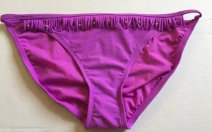 X-Large Xhilaration Women's Bikini Bottom Purple with tassels  - Picture 1 of 3