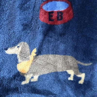 Новый Eddie Bauer мягкий плюшевый плед золотой ретривер такса чихуахуа собаки синий - Изображение 1 из 4