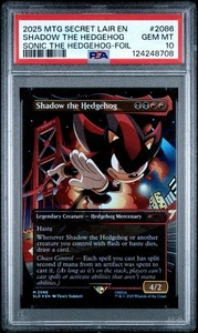 2025 MTG Secret Lair Sonic The Hedgehog Shadow The Hedgehog Foil PSA 10 Gem Mint - Picture 1 of 2