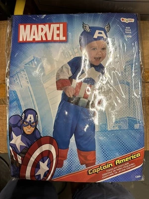 Disfraz Capitán América Marvel Vengadores Superhéroe Halloween Bebé Niño Pequeño En Paquete Foto 1 de 2