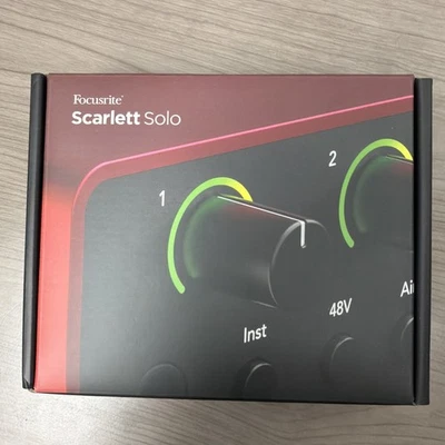 Focusrite Scarlett Solo 4th Gen USB Audio Interface with Scarlett Mic Pre - Image 1 of 3