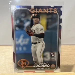 2024 Topps Series 1 Marco Luciano US217 American Flag Border RARE FIND - Picture 1 of 2