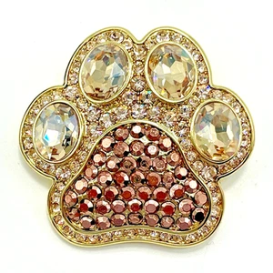 Heidi Daus Pin Pretty Paw Print Rose Gold Animal Lover Brooch NIB - Picture 1 of 5