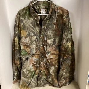 Remington Breakup Hunting Shirt Men's Sz XL Camouflage Button Up LS Vented Mesh - Picture 1 of 15