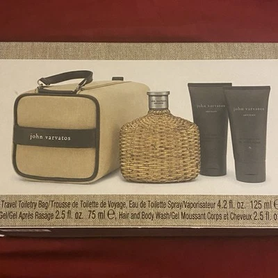 Juego de regalo artesanal John Varvatos 4,2 oz EDT + 2,5 oz A/S + 2,5 oz BWS + BOLSA de colección Foto 1 de 4