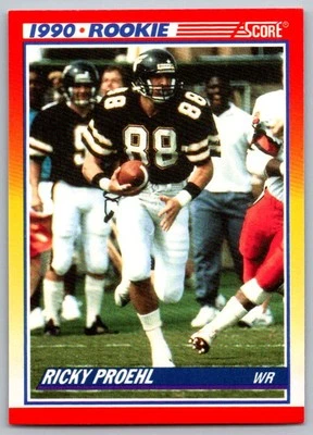 1990 Score Ricky Proehl Rookie Phoenix Cardinals #654 - Image 1 of 2