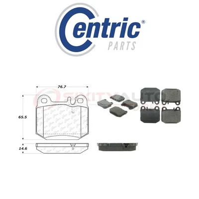 Centric Semi Metallic Brake Pads w Shim for 2000-2001 Mercedes-Benz ML430 bp Foto 1 de 4