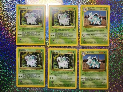 Pokemon TCG Unlimited Base Set 2 Regular: 53/130 Nidorina; 82/130 Nidoran - Image 1 of 4