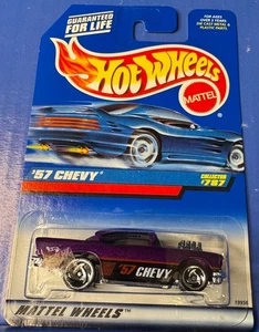 Hot Wheels púrpura '57 Chevy 1998 Hotwheels #787 - Imagen 1 de 2