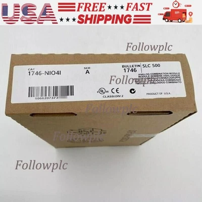 Factroy Sealed AB 1746-NIO4I SLC 500 Analog Output Module 1746NIO4I US Free Tax - Image 1 of 4