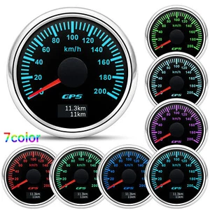 52mm Waterproof GPS Speedometer Gauge 0-200km/h for Motorcycles Boat Car Truck - Bild 1 von 14