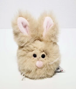 Ganz Tumbleweed Tan Bunny Fluffy Soft Puff Ball Plush Stuffed Animal Toy 5" NEW - Picture 1 of 10